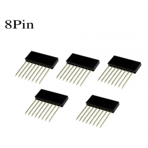 HR0436 100pcs 2.54MM 8Pin 11MM Long Needle Female Pin Header PC104